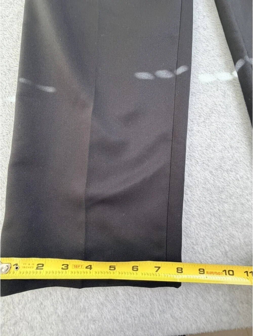 Greg Norman Tasso Ella Mens Dress Pants 32W 30L Black Polyester Flat Front